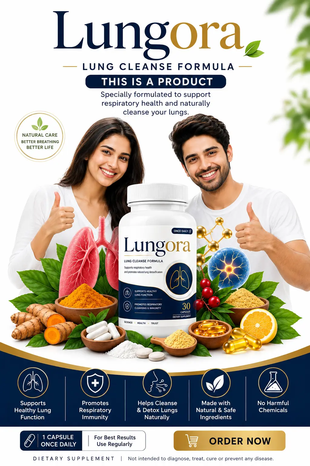 Lungora Respiratory Wellness Supplement